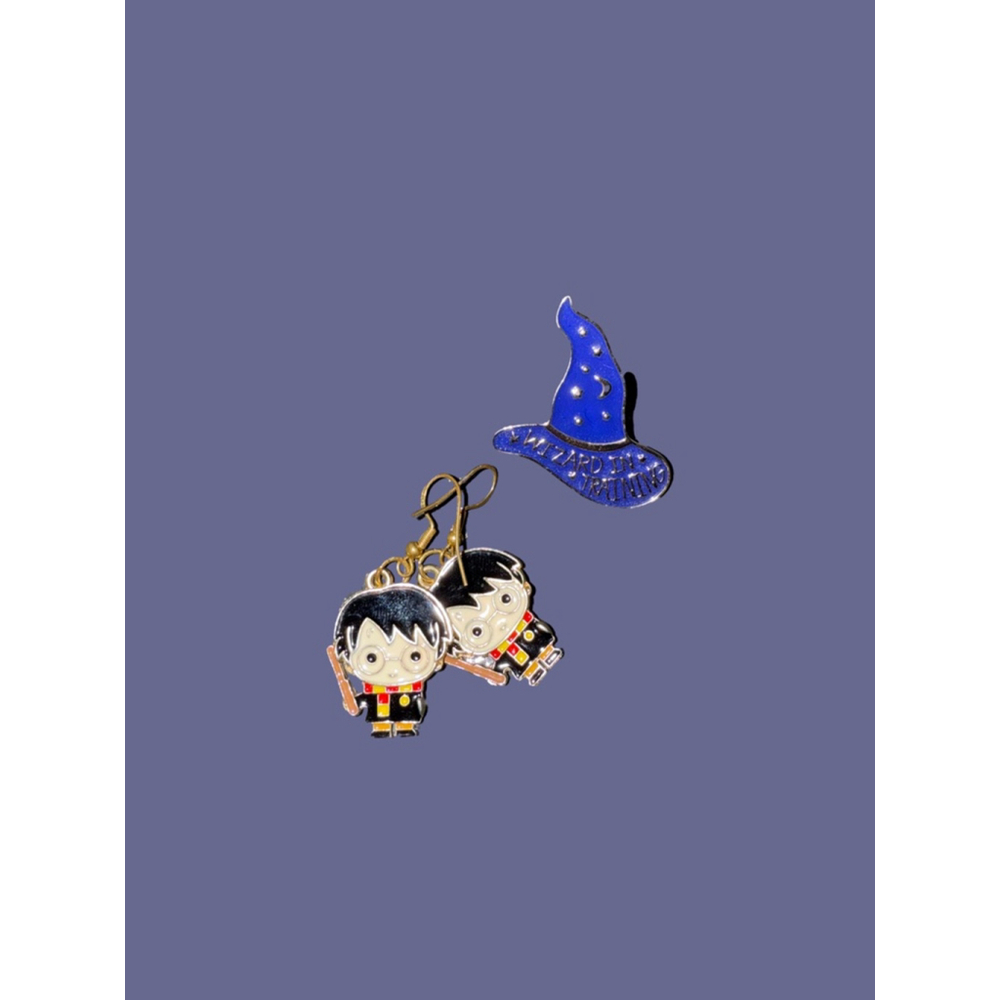 Women's Unbranded Harry Potter Character Earrings One Size with Wizard pin